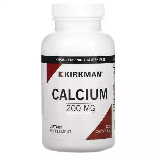 Основне фото товара Kirkman, Bio Max Series Calcium 200 mg 120, Кальцій 200 мг Біо...