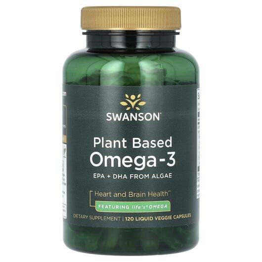 Основне фото товара Swanson, Plant Based Omega-3, Веганська Омега-3 з водоростей, ...