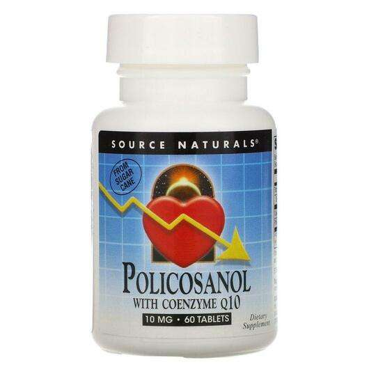 Основне фото товара Source Naturals, Policosanol with Coenzyme Q10 10 mg 60, Полік...