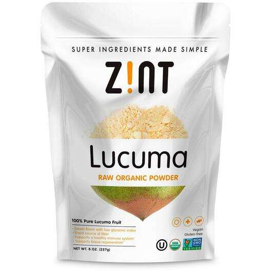 Основне фото товара Zint, Lucuma Raw Organic Powder, Лукума, 227 г