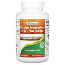 Best Naturals, Calcium Magnesium Zinc + Vitamin D3, Кальцій ма...