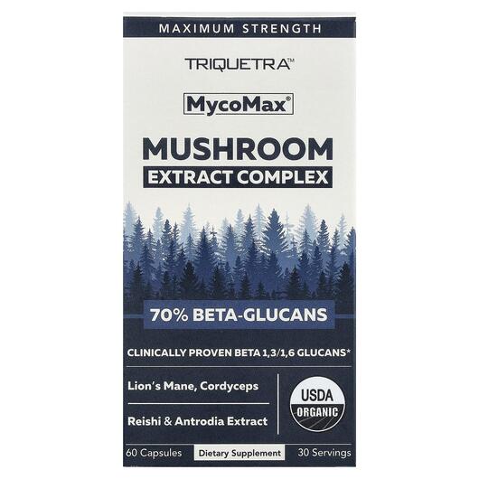 Основное фото товара Грибы, Mushroom Extract Complex Maximum Strength, 60 капсул