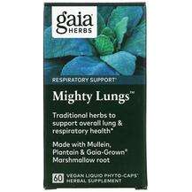 Gaia Herbs, Mighty Lungs, Підтримка органів дихання, 60 капсул