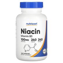 Вітамін B3 Ніацин Niacin 100 mg Nutricost 240 капсул
