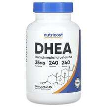 Nutricost, DHEA 25 mg, Дегідроепіандростерон, 240 капсул