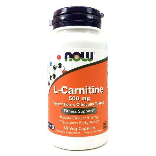 L-Carnitine 500 mg, L карнітин 500 мг, 60 капсул