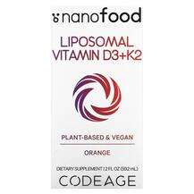 CodeAge, Липосомальный Витамин D3, Liposomal Vitamin D3+K2 Ora...