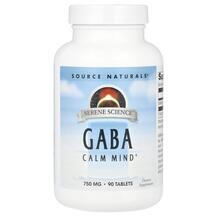 GABA 750 mg ГАМК Source Naturals 90 таблеток