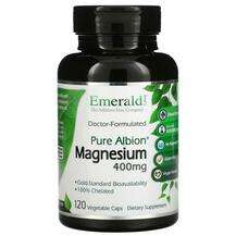 Emerald, Магний, Pure Albion Magnesium 400 mg, 120 капсул
