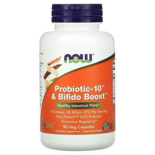 Основное фото товара Now, Пробиотики, Probiotic-10 & Bifido Boost, 90 капсул