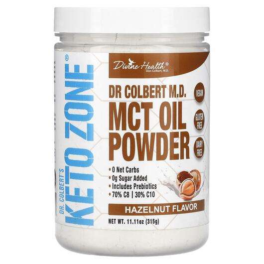 Основне фото товара Divine Health, Dr. Colbert's Keto Zone MCT Oil Powder Haz...