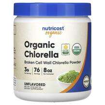 Nutricost, Хлорелла, Organic Chlorella Unflavored, 227 г