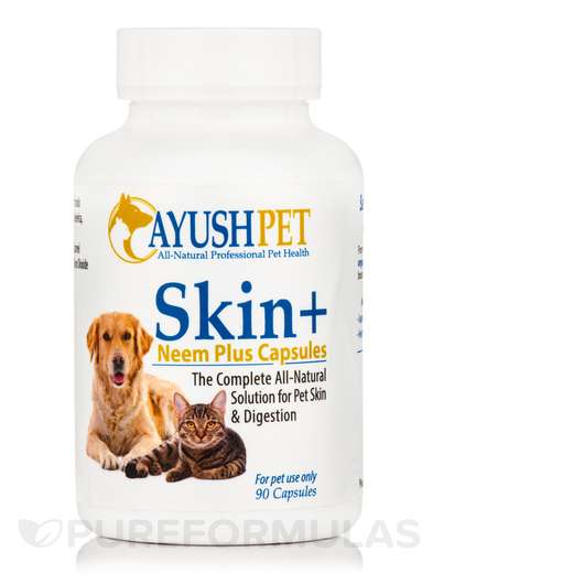 Skin+ Neem Plus for Pets, Для домашних животных, 90 капсул