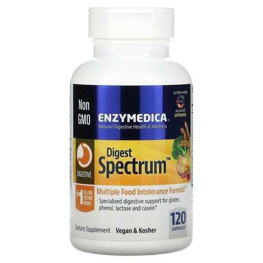 Основне фото товара Enzymedica, Digest Spectrum, Травні Ферменти, 120 капсул