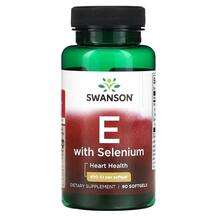 Swanson, Vitamin E with Selenium 400 IU, Селен, 90 капсул
