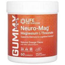 Neuro-Mag Magnesium L-Threonate Gummies Natural Orange, Магній...