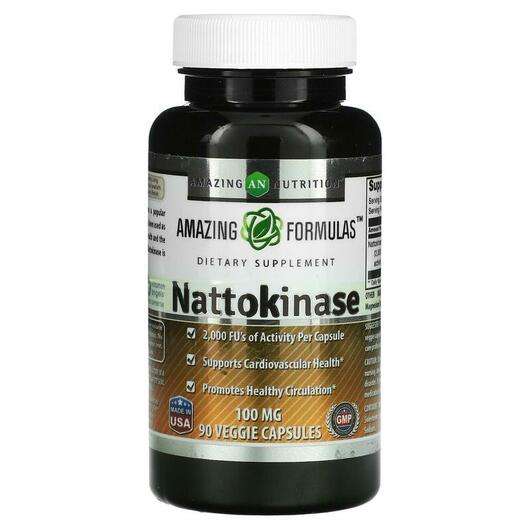 Nattokinase 100 mg, Наттокіназа, 90 капсул