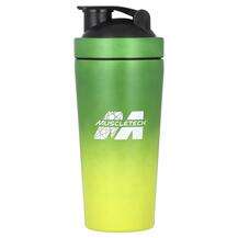 Muscletech, Shaker Bottle Stainless Steel Green/Yellow, 739 ml
