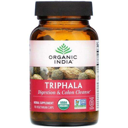 Основное фото товара Organic India, Трифала, Triphala, 90 вегетарианских заглавных ...