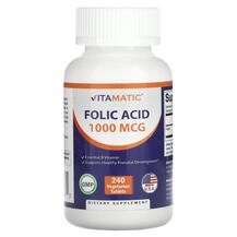 Folic Acid 1000 mcg Витамин B9 Фолиевая кислота Vitamatic