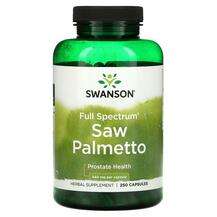 Swanson, Saw Palmetto 540 mg, Екстракт Пальметто, 250 капсул