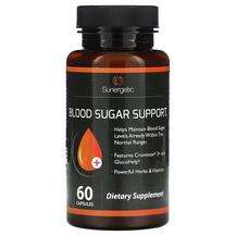 Sunergetic, Blood Sugar Support, Замінник цукру, 60 капсул