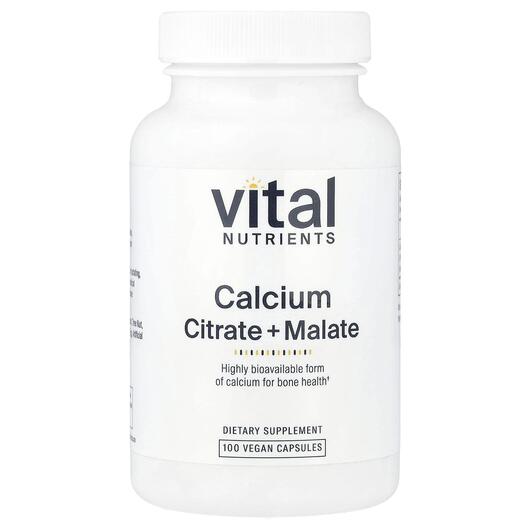 Основне фото товара Vital Nutrients, Calcium Citrate/Malate, Кальцій, 100 капсул