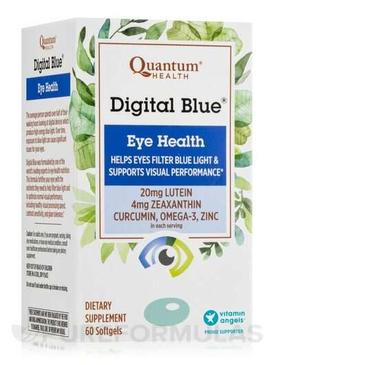 Основне фото товара Quantum Health, Digital Blue, Підтримка здоров'я зору, 60 капсул
