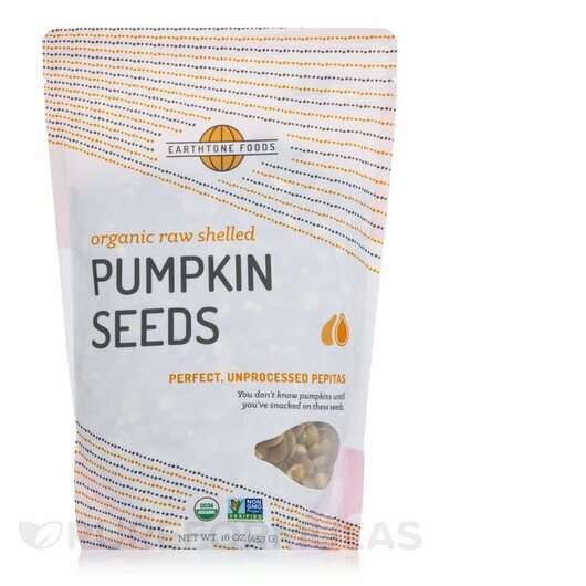 Основне фото товара Earthtone Foods, Organic Raw Shelled Pumpkin Seeds, Гарбузова ...