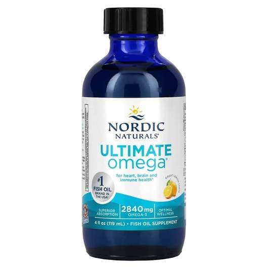 Основное фото товара Nordic Naturals, Ультимейт Омега, Ultimate Omega 2840 mg, 119 мл
