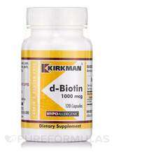 Kirkman, d-Biotin 1000 mcg Hypoallergenic, Вітамін B7 Біотин, ...