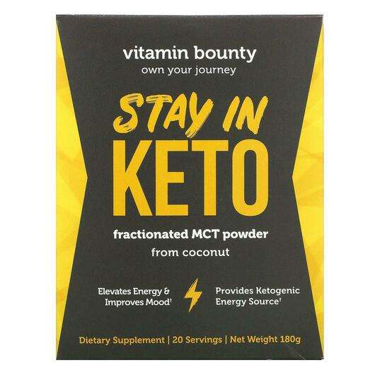 Основне фото товара Vitamin Bounty, Stay In Keto Fractioned MCT Powder from Coconu...