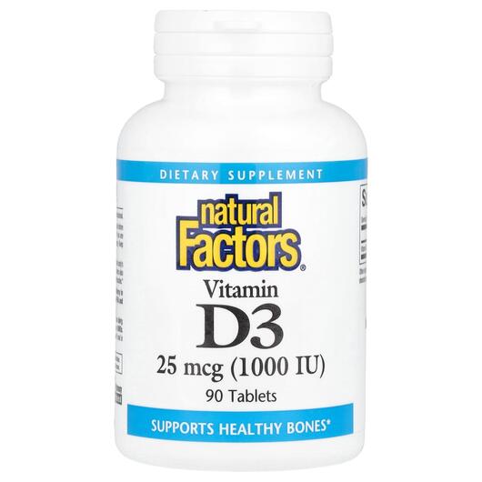 Основне фото товара Vitamin D3 25 mcg 1000 IU, Вітамін D, 90 таблеток