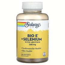 Solaray, Bio E + Selenium with Lecithin 134 mg, 120 Softgels