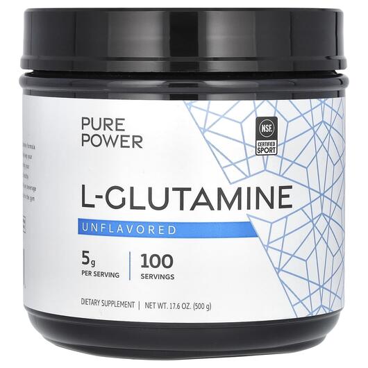 Основное фото товара Dr. Mercola, L-Глутамин, Pure Power L-Glutamine Unflavored, 500 г