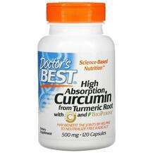 Doctor's Best, High Absorption Curcumin 500 mg, 120 Capsules