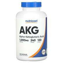 Nutricost, AKG Alpha-Ketoglutaric Acid 1000 mg, 240 Capsules