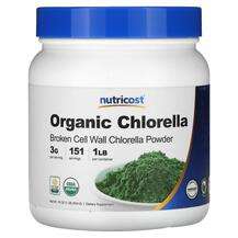 Nutricost, Хлорелла, Organic Chlorella Powder, 454 г