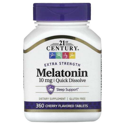 Основне фото товара Melatonin Quick Dissolve Cherry 10 mg, Мелатонін, 360 таблеток