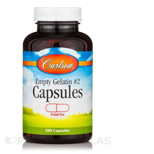 Empty Gelatin Capsules #2 Small, Порожні капсули, 200 капсул