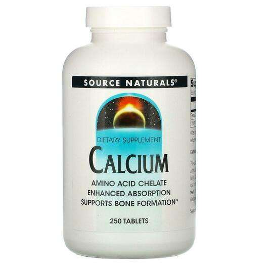 Основне фото товара Source Naturals, Calcium 250, Кальцій 200 мг, 250 таблеток