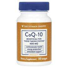 The Vitamin Shoppe, Коэнзим Q10, CoQ-10 400 mg, 30 капсул