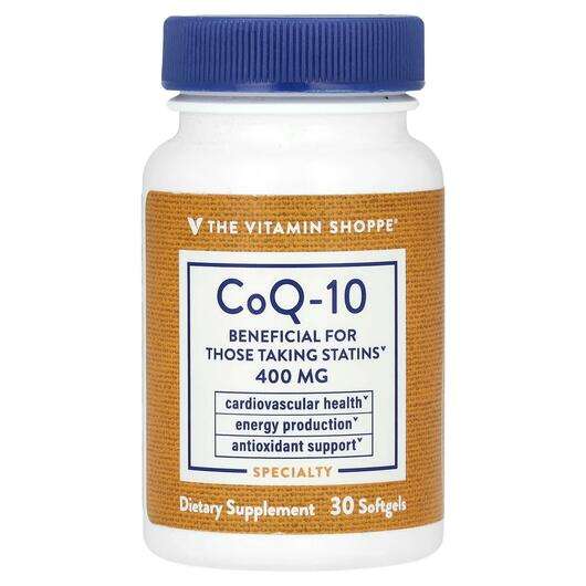 Основное фото товара The Vitamin Shoppe, Коэнзим Q10, CoQ-10 400 mg, 30 капсул