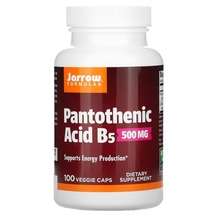 Jarrow Formulas, Пантотеновая кислота 500 мг, Pantothenic Acid...