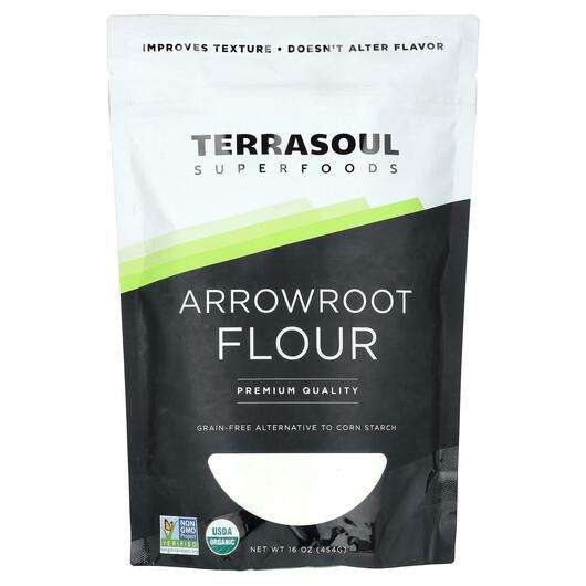 Основное фото товара Terrasoul Superfoods, Мука, Arrowroot Flour, 454 г