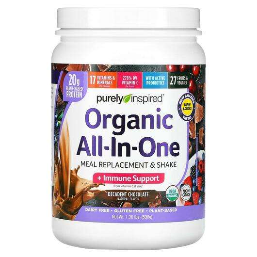 Фото товару Organic All-In-One Meal Replacement & Shake Decadent Chocolate