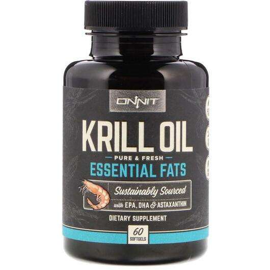 Основне фото товара Onnit, Krill Oil Essential Fats, Масло Кріля, 60 капсул
