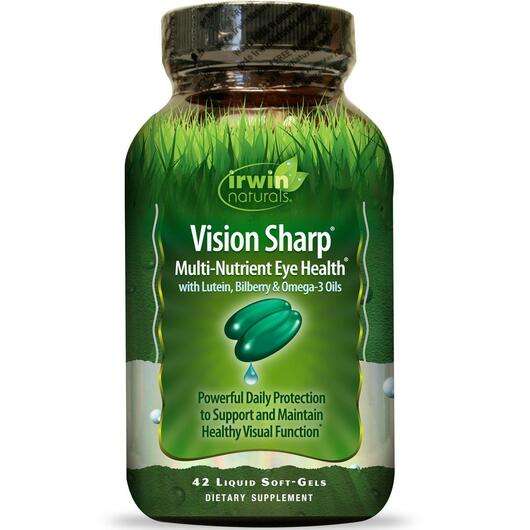 Основне фото товара Irwin Naturals, Vision Sharp Multi-Nutrient Eye Health, Підтри...