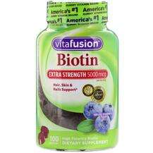 VitaFusion, Biotin Blueberry, Біотин 5000 мкг, 100 цукерок