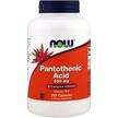 Now, Pantothenic Acid, пантотенова кислота 500 мг, 250 капсул